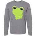 thumbnail image 3 of Inktastic Cute Frog, Little Frog, Baby Frog, Green Frog Long Sleeve T-Shirt, 3 of 5