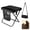 Black, variant on 2-in-1 Folding Stool Crossbody Bag, Portable Collapsible Stool for Camping Hiking, Heavy Duty Supports (Black)
