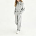 thumbnail image 5 of StSilkitty Boys Girls 2 Piece Outfits Sets Zip up Long Sleeve Stand Collar Sweatshirt and Sweatpants Set Fall Winter Tracksuit Set, 5 of 8