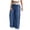 Blue-wide leg pants, variant on Hfnxid Cotton Linen Pants for Women Wide Leg Palazzo Pants Elastic Waisted Drawstring Trousers Color Block Baggy Trouser Khaki S