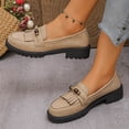 thumbnail image 2 of Xucatan Women's Vintage Fringe Loafers, Round Toe Tassel Slip On Flats with Beaded Strap Detail, Chunky Sole Comfortable Shoes, Versatile British Casual Style Gift, 2 of 9