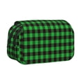 thumbnail image 1 of Easygdp Buffalo Plaid Green Black para Estuche de Lápices con Tapa Flip, Suministros de Oficina y Universidad para Adolescentes y Adultos, 1 of 7