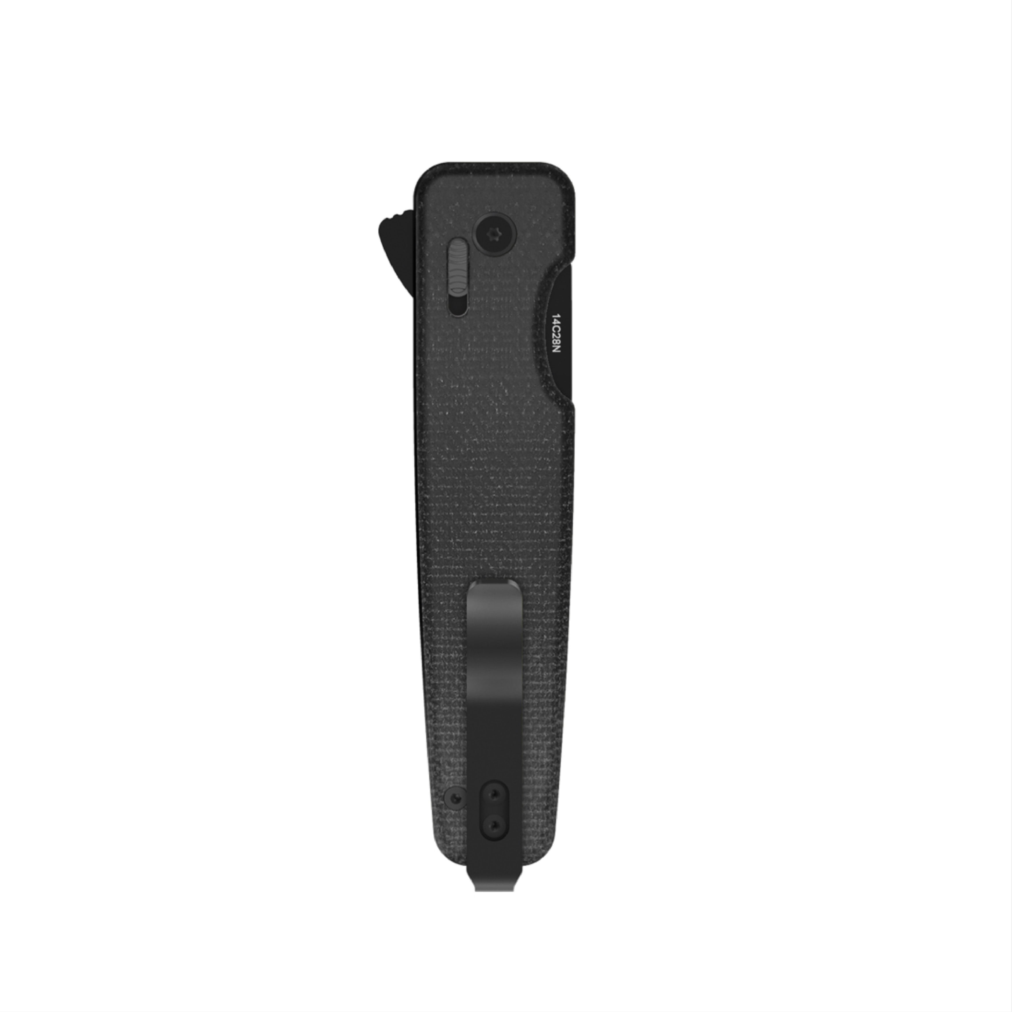 Swiss Tech Balken L Folding Knife, 14C28N Steel, Black Micarta Handle, EDC Crossbar Lock