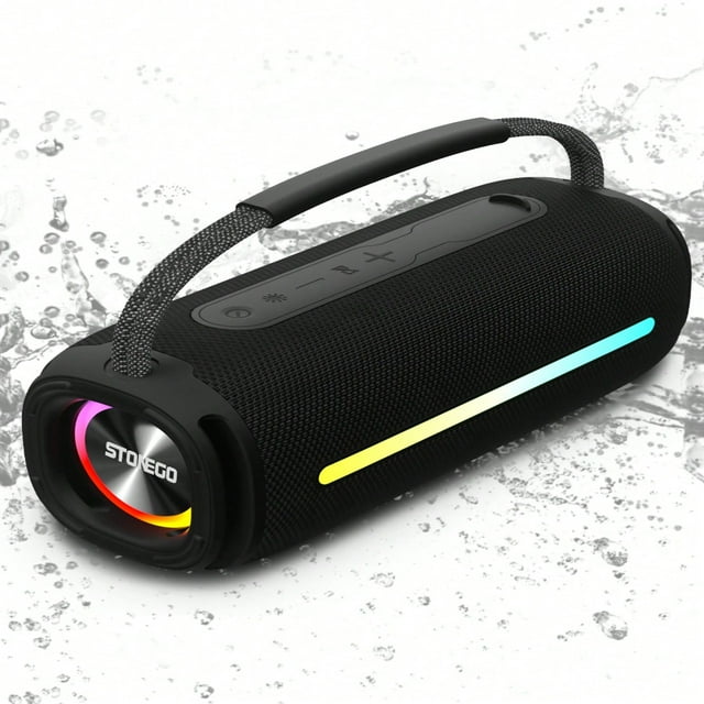 DEELLEEO 1PC Portable Handheld Bluetooth Audio Bluetooth 5.3 Wireless RGB Flash Audio Dual Speaker TWS Bass Stereo Sound IPX6 Waterproof Audio USB-C Charging 3000 MAh For 33 Hours Of Cont