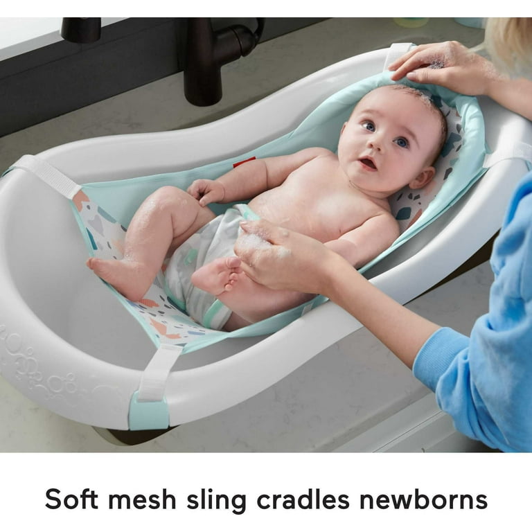 Fisher Price 4 in 1 Sling n Seat Baby Bath Tub Pacific Pebble Unisex Plastic