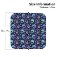 thumbnail image 2 of Lsque Skull flower cute Pattern 4" Drink Coasters Set of 4, PVC Leather Absorbent Coasters, Table Coaster Set Decorative Coffee Cup Coasters Housewarming Gift -Square, 2 of 6