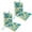 Bettina Aqua, variant on Jordan Manufacturing 44" x 22" Carena Multi White Floral Rectangular Outdoor Chair Cushion with Ties and Hanger Loop (2 Pack)