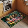 thumbnail image 3 of Rectangle Area Rug 2x3ft, Spring Easter Tulip Flower Rabbit Non-Slip Non-Shedding Floor Mat, Farm Wood Fence Garden Washable Sturdy Carpet for Living Room Bedroom Home Decor, 3 of 9