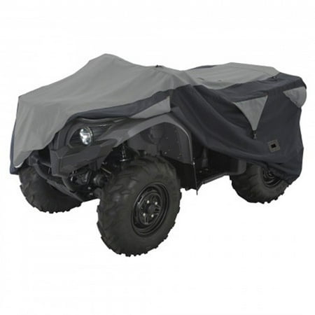 Classic Accessories QuadGear ATV Deluxe Storage Cover, Fits ATVs 84"L x 48"W x 50"H, X-Large, Black/Grey