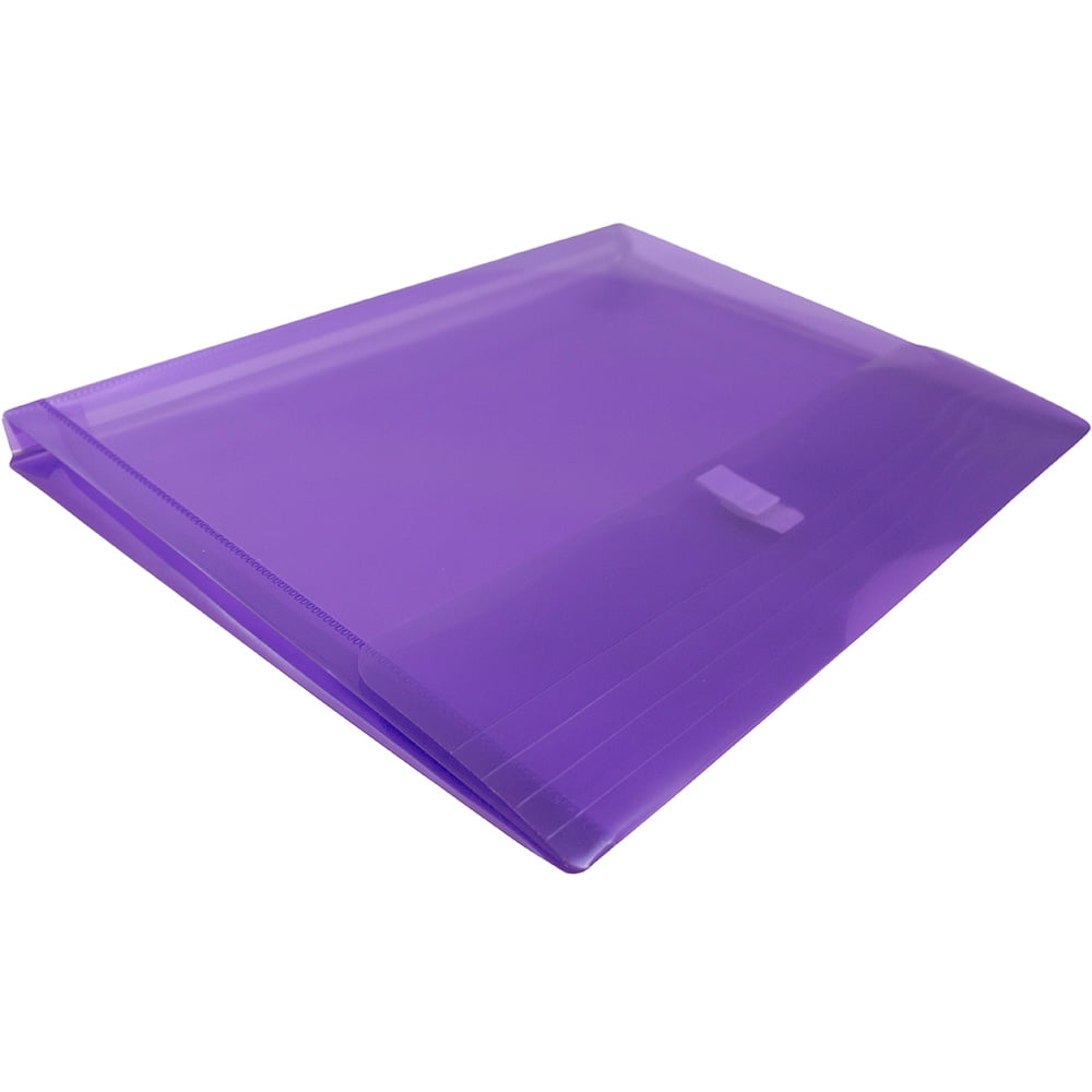 JAM PAPER Plastic Expansion Envelopes with Hook & Loop Closure Letter