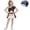 Black, variant on Girls Swimsuit G'irl's Halloween Costume, Pop Singers Idol Group Fancy Dress up Outfit with Tank Jacket & Shorts, Halloween Cosplay Stage Performance Suit for Carnival & Party Events