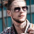thumbnail image 2 of Temporary Facial Tattoos Fake Fake Tattoo Post Malone Black, 2 of 4
