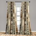thumbnail image 4 of Ambesonne Southwestern Curtains 2 Panel Set, Brown Earthy Colors, Pair of - 28" x 63", Chocolate Ecru Taupe, 4 of 4
