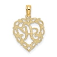 thumbnail image 5 of Auriga Fine Jewelry 14K Yellow Gold Heart Script Letter R Initial Pendant (L- 17.3 mm, W- 12.57 mm) for Women, 5 of 6
