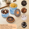 thumbnail image 6 of 17OZ Food Storage Can - Keep Coffee Tea Flour & More Fresh - Ideal for Cereal Nuts & Pet Food Light Blue Tie-dye Pattern, 6 of 9