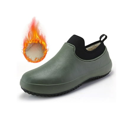 

Ritualay Unisex Chef Shoes Slip On Overshoes Waterproof Work Shoe Comfort Lightweight Flats Garden Kitchen Oil Resistant Army Green US 6.5 Women/US 6.5 Men