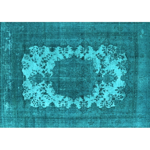 Ahgly Company Indoor Rectangle Oriental Light Blue Industrial Area Rugs, 2' x 3'