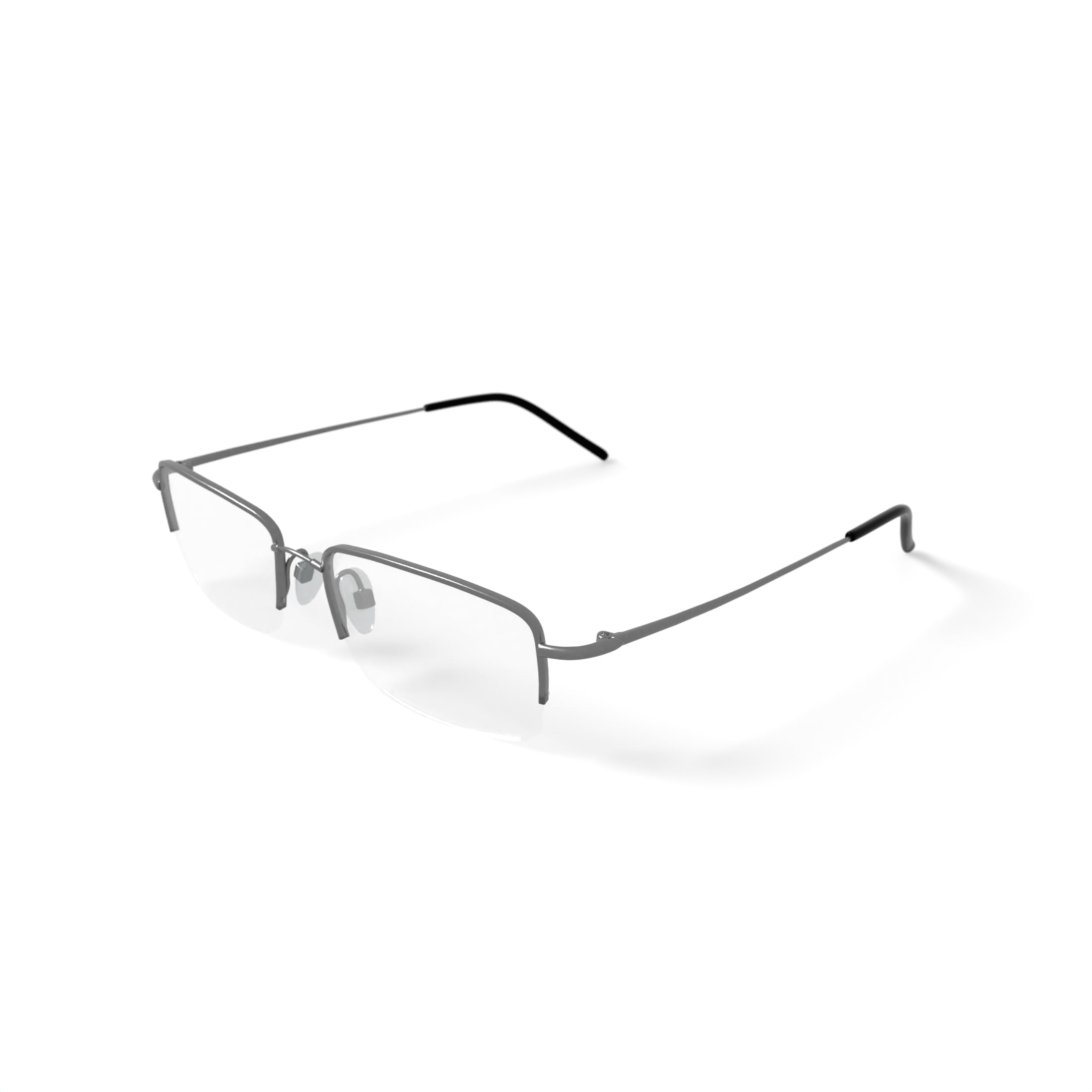 TiFlex Men's T1751 Rectangular Prescription Eyeglasses with Case, Dark Pewter