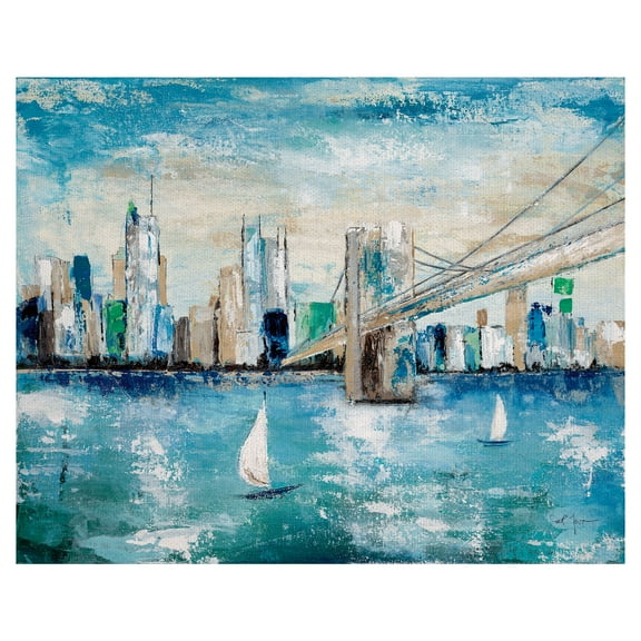 Masterpiece Art Gallery Catching The Wind Coastal By Janet Tava Canvas Art Print 22" x 28"