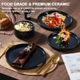 thumbnail image 6 of Vesteel Dinnerware Set for 4, 12-Piece Premium Stoneware Ribbed Dishes with Reactive Glaze, Chip & Scratch Resistant Plates and Bowls Set for Home Restaurant, Microwave Safe - Starry Blue, 6 of 9