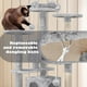 thumbnail image 2 of Cat Tree Simple Deluxe de 54 pulgadas con rascador, gris claro, 2 of 5