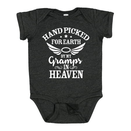 

Inktastic Handpicked for Earth by My Gramps in Heaven with Angel Wings Gift Baby Boy or Baby Girl Bodysuit