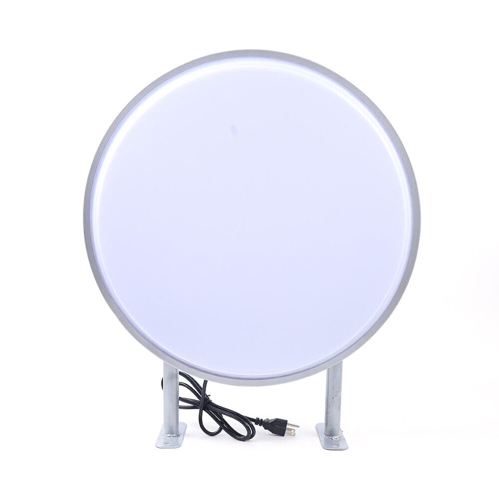 20" LED White Double Sided Round Light Box Outdoor Sign Advertising Projecting Light for Supermarkets