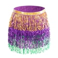 thumbnail image 4 of LWavelet Sequin Fringe Ombre Mini Skirt Women Glitzy Party Night Out Trendy Sparkly Bottoms Purple One Size, 4 of 4