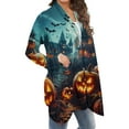 thumbnail image 4 of Dvprdro Halloween Plus Size Cardigan Sweaters for Women Funny Cute Print Long Sleeve Halloween Costumes Fall Fashion Lightweight Open Front Coat Tops, 4 of 5