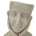 thumbnail image 5 of LuxenHome Speckled Off White MgO Happy Bust Head Planter, 5 of 10