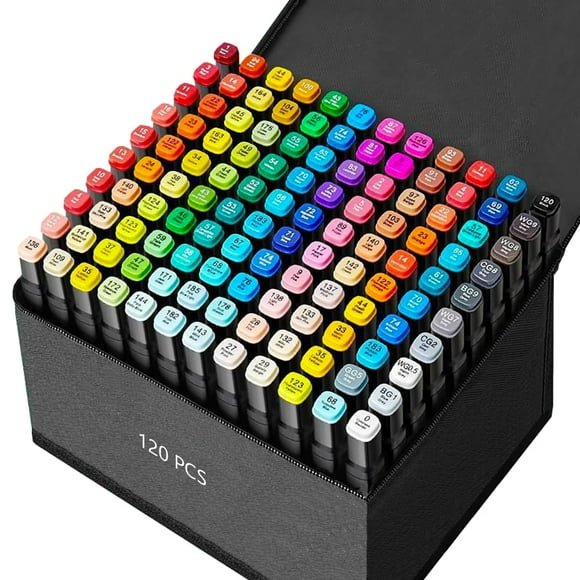 Marcadores de alcohol Zmcik, 120 colores, doble punta, para niños y adultos