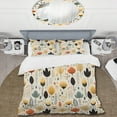 thumbnail image 2 of Designart "Minimalist Nordic Blooms" Yellow Floral Bedding Covert Set - Cottage Bed Set With 2 Shams, 2 of 5