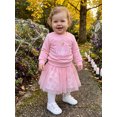 thumbnail image 4 of RUINIXCW Toddler Baby Girl Halloween Thanksgiving Outfit Infant Baby Girl Fall Winter Clothes Pumpkin Long Sleeve Sweatshirt with Tulle Tutu Skirt Set, 4 of 7