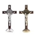thumbnail image 1 of 2x Alloy Crucifix Statue Cross Figurine Car Chaple Ornament Accessory, 1 of 8