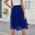 thumbnail image 6 of BRDFRL Women A-Line Tulle Skirt Tutu Knee Length Royal Blue XL, 6 of 6
