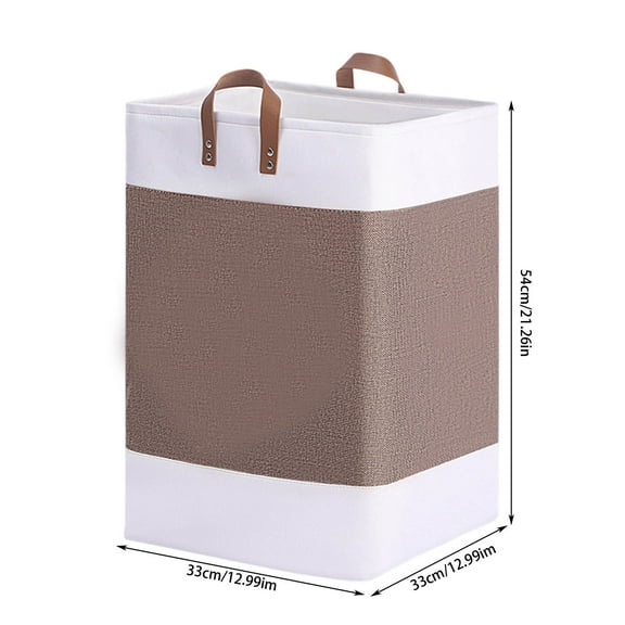 Luoshdecor Linen Laundry Hamper,Cube Bathroom Dirty Clothes Organizer Baske, Foldable Storage Basket for Toys,Pillows,Blankets,Clothes