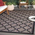 thumbnail image 2 of SAFAVIEH Courtyard Fisher Geometric Quatrefoil Indoor/Outdoor Area Rug, 6'7" x 9'6", Natural/Black, 2 of 18