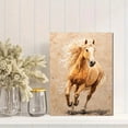 thumbnail image 2 of Golden Horse Running Oil Painting Canvas Print Wall Art for Living Room Office Study, 2 of 8