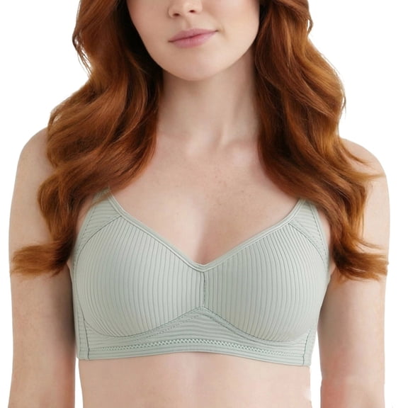 Ohufall Womens Sports Bra Seamless Shockproof Wireless Bralette Comfortable Push Up Removable Straps Daily Bras