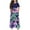 Navy, variant on Taqqpue Girl Summer Maxi Dresses Round Neck Tropical Print Beach Dresses Casual Loose A Line T Shirt Dress Short Sleeve Flowy Plus Size Long Sundress