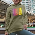 thumbnail image 2 of Teacher, School or Teaching Profession Themed, Groovy Retro Wavy Text Merch Gift, Sand Hooded Sweatshirt or Hoodie, 2XL, 2 of 5