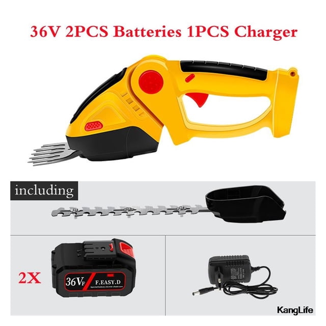 36F/24V Electric Hedge Shears Wireless Rechargeable Pruning Lawn Mower Lithium Battery One-Handed Hedge Trimmer Garden Tools