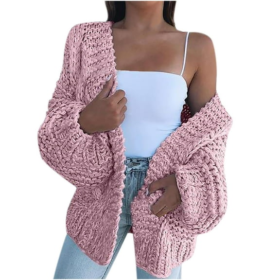 Lindreshi Winter Sweaters for Women Women Fashion Casual Long Sleeve Cardigan Warm Cardigan Sweater
