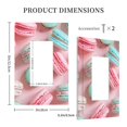 thumbnail image 5 of Zufioo Pastel Macarons Delight Print Switch Wall Plate, Dustproof and Heat-resistant Decorative Wall Switch Cover, Suitable for Residential and Commercial Areas-Mid-size, 5 of 7