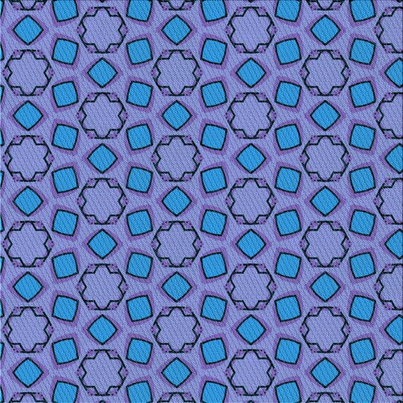 Ahgly Company Indoor Square Patterned Slate Blue Area Rugs, 5' Square