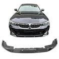 thumbnail image 2 of Ikon Motorsports Front Bumper Lip Compatible With 2023-2025 BMW G20 3 Series with M Sport Bumper M340i, M Performance Style Gloss Black 2PC Front Lip Spoiler Splitter Protector Lower Chin Diffuser, 2 of 9