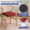 thumbnail image 2 of Chair Cushions for Dining Chairs, Dining Chair Cushions, Tufted Indoor Chair Pads with Ties & Non Slip Backing, Seat Cushions for Kitchen Chairs 16.5” x 16.5” x 3.5”, Set of 4, Red, 2 of 14