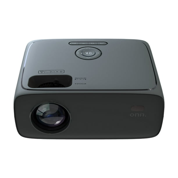 onn. 720P HD LCD Home Theater Projector with 6' HDMI Cable, Black