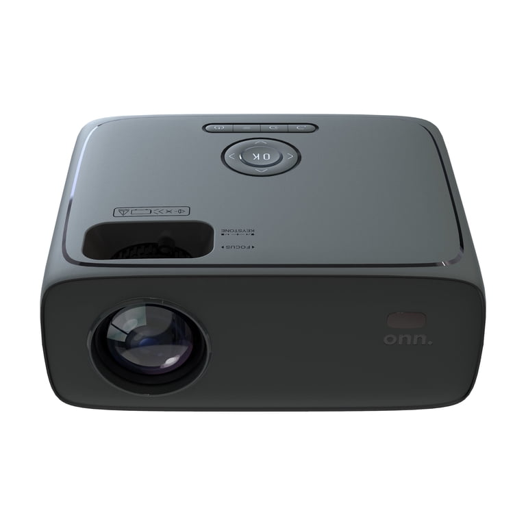 onn. 720P HD LCD Home Theater Projector with 6' HDMI Cable, Black