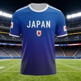 thumbnail image 4 of WAYUTE Men's Japan Soccer T-Shirt DIY Name Number Short Sleeve Crew Neck Tee with Stylish Pattern Patriotic Color Sporty Casual Top Dailiy Wear, 4 of 7